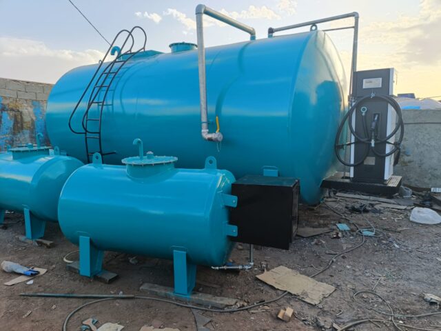 Citerne de gasoil Citerne a gasoil Cuve de gasoil Réservoir air comprimé Charpente métallique